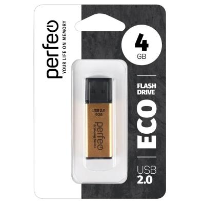 USB 2.0 накопитель Perfeo USB 4GB E03 Gold economy series