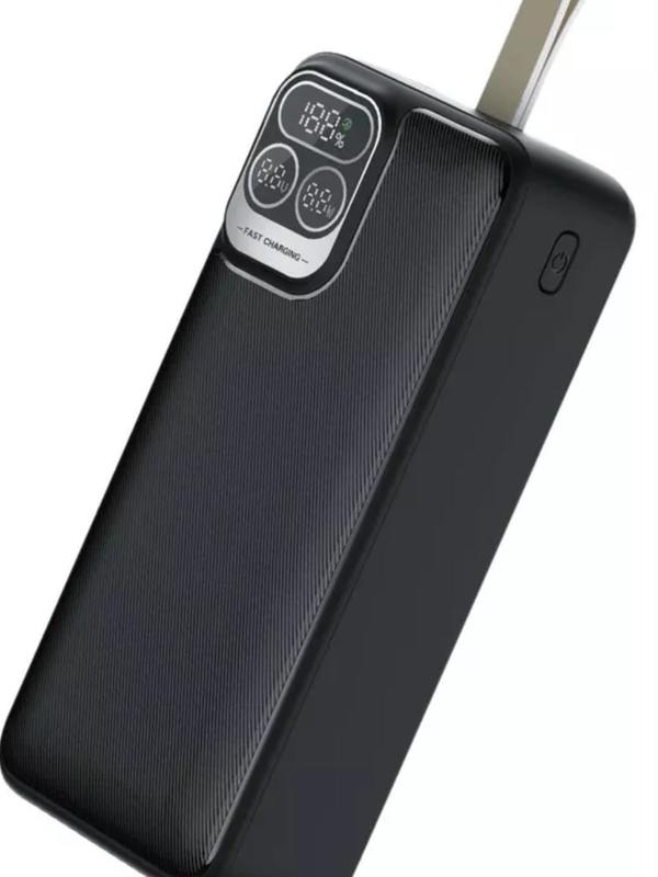 Аккумулятор Perfeo Powerbank Atomic Age 30000 mAh/LED/PD + QC 3.0/Type-C/2 USB/Выход: 5A, Black