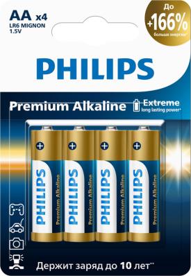 Батарейка Philips LR06/4BL Premium Alkaline