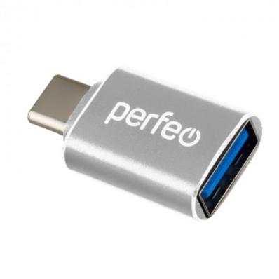 КартРидер Perfeo USB adapter на Type-C c OTG, 3.0 (PF-VI-O009 Silver) серебряный