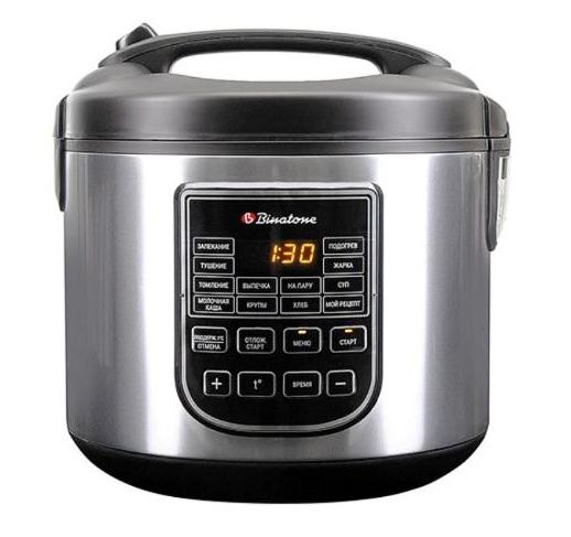 Мультиварка Binatone MCR 5030 серебристый, 5л, 12 программ, 650Вт