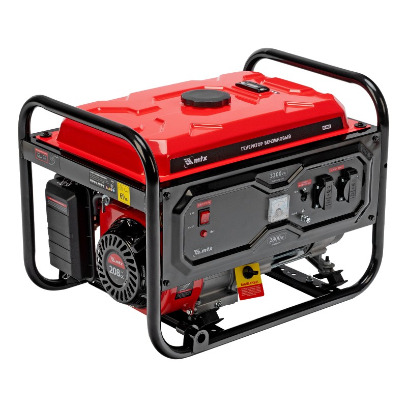 Генератор бензиновый MTX RS-4000, 3,3 кВт, 7л.с, 230В, ручной стартер