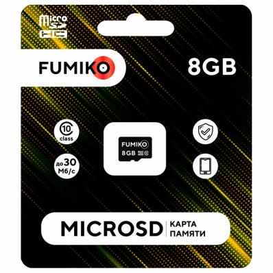 Карта памяти FUMIKO 8GB MicroSDHC class 10 (без адаптера SD)