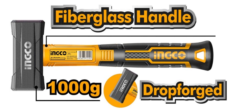 Кувалда 1000 гр фибергласовая ручка INGCO HSTH81802