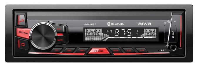 Автопроигрыватель MP3/WMA AIWA HWD-530BT 4х50Вт, ЦАП 16 Bit, 32 полос эквалайзер, SW FREQ, SW PHASE