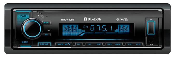 Автопроигрыватель MP3/WMA AIWA HWD-640BT 4х50Вт, ЦАП 16 Bit, 32 полос эквалайзер, SW FREQ, SW PHASE