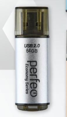 USB 2.0 накопитель Perfeo USB 32GB E04 Silver economy series