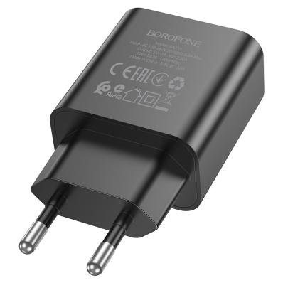 Зарядное устройство BOROFONE BA71A Сетевое PD 1 USB, Выход: 20W, Black