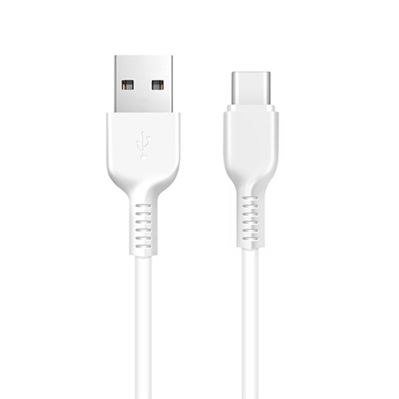 Кабель HOCO X13 USB Type-C, 1m, 2.4A, White