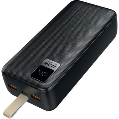 Powerbank аккумулятор Perfeo WATERFALL 30000 mAh/LED дисплей/PD+QC 3.0/Type-C/2 USB/Black