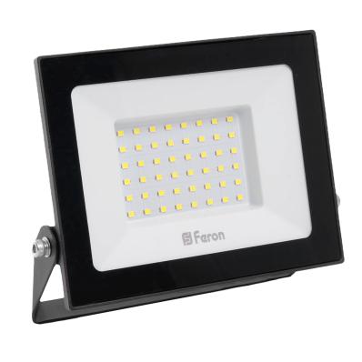 Прожектор св/д Feron 50W(5000lm) 6400K 6K IP65 2835 SMD AC220V/50Hz черн 174x151x29 LL-921 32102