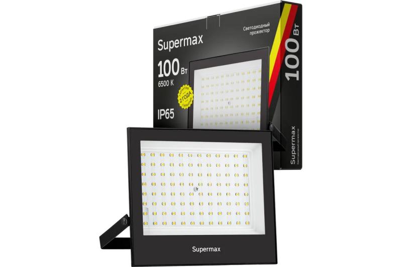 Прожектор светодиодный Supermax 100W(10000lm) SMD 6500К 6K 196x160x28 220-240V IP65 S_PR_LED_100