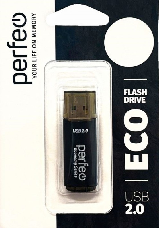 USB 2.0 накопитель Perfeo 32GB E04 Black economy series