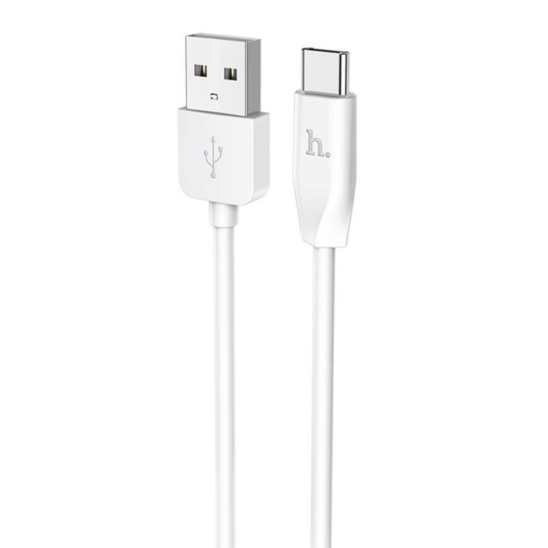 Кабель HOCO X1 USB Type-C, 1m, 3.0A, White