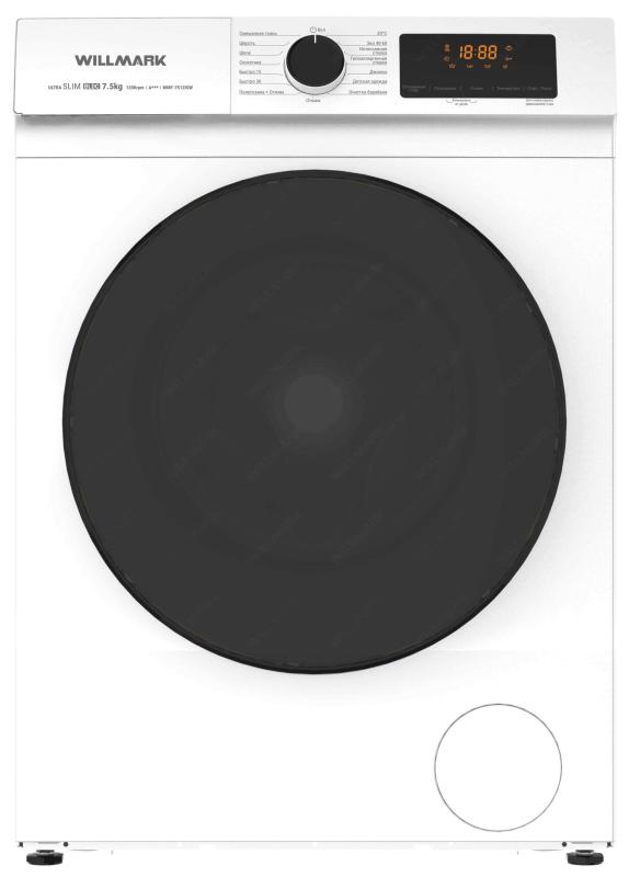Стиральная машина WILLMARK WMF-7512ISW INVERTER белый, 7,5кг, 1200об/мин, 1950Вт, 60*45*84см