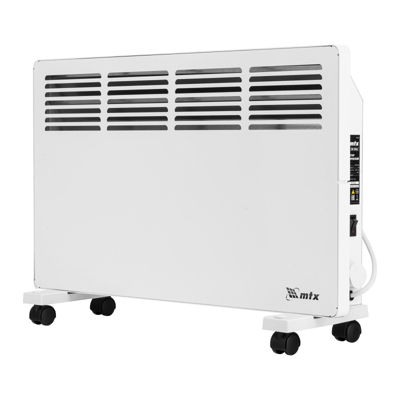 Конвектор MTX КМ-1500.2, 230 В, 1500 Вт, 20м², X-образный нагреватель, колеса, термостат