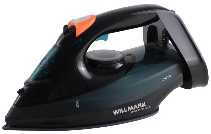 Утюг WILLMARK SI-2658CA черный/бирюзовый, 2600Вт