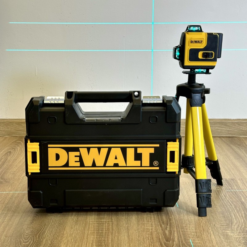 Лазерный уровень DeWalt 4D 16-линий со штативом, очки, кейс