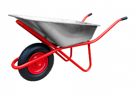 Тачка строительная OLYMP MACHINERY TS100/1, 1-кол.V-100л, 200кг/колесо 4.00-8