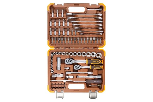 Набор инструментов Forstime FT-4821-5DS-м в кейсе, 82 предмета, 1/4