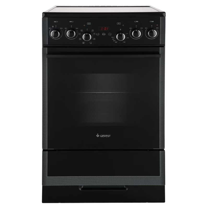 Электроплита Gefest 5560-03 С1В0 черный, стеклокерамика, 4 конфорки, 7350Вт, 50х59
