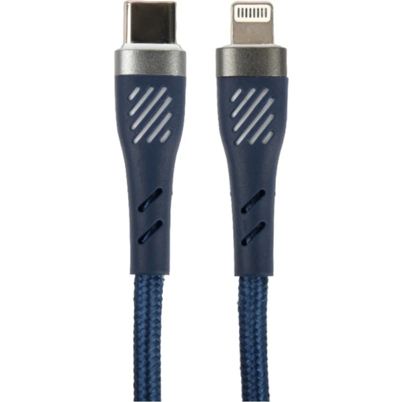 Кабель PERFEO USB C вилка - Lightning вилка, 60W, синий, длина 1 м., POWER (C1003)