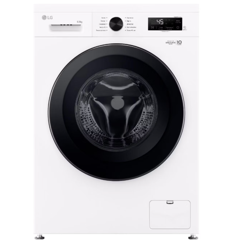 Стиральная машина LG F2Y1WS6W белый, 6.5кг 1200об/мин, 10 программ, пар, инвентор, дозагрузка
