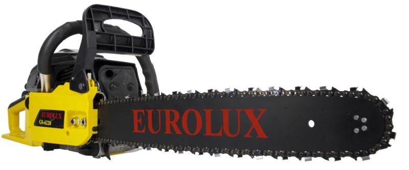 Бензопила GS-6220 Eurolux (4.2л.с, 3.1кВт, шина 50.5см, толщина звена 1.5мм, шаг 0.325