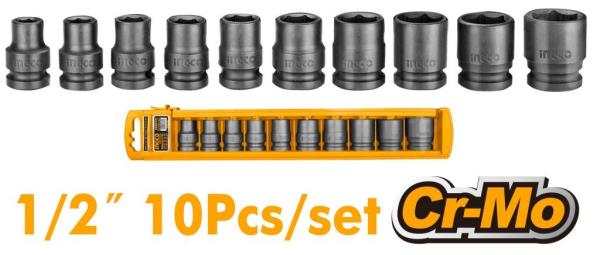 Набор головок ударных 10- 24 мм INGCO HKISSD12101 INDUSTRIAL
