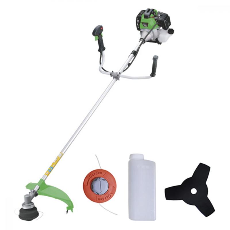 Бензотриммер Grower BTI-52 2500 V-52см3 двух-ный двиг 2,5 кВт (нож3Т+леска) штанга н/р,
