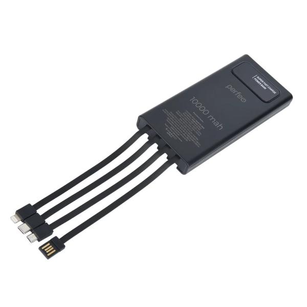 Аккумулятор Perfeo Powerbank Universal 10000mah PD+QC3.0/Micro,Type-C,Lightnin,3А/22.5W/Black
