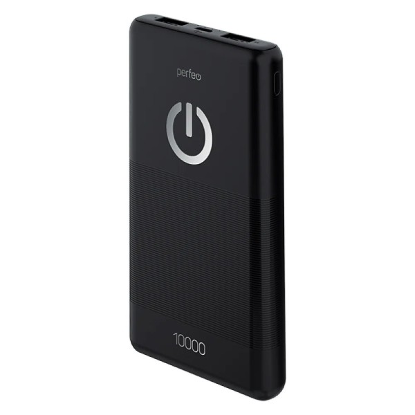 Аккумулятор Perfeo SPLASH Powerbank 10000 mah + Micro usb /In Micro usb /Out USB 1 А, 2.1A/ Black