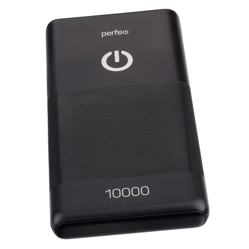 Аккумулятор Perfeo SPLASH Powerbank 10000 mah + Micro usb /In Micro usb /Out USB 1 А, 2.1A/ Black