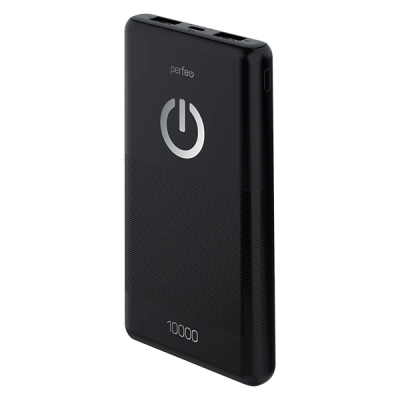 Аккумулятор Perfeo SPLASH Powerbank 10000 mah + Micro usb /In Micro usb /Out USB 1 А, 2.1A/ Black