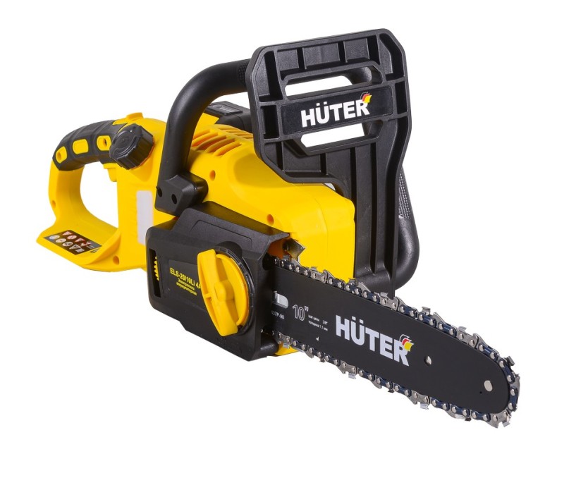 Электропила аккумуляторная ELS-20/10Li 4A Huter (20В, скорость пиления 14,6м/с, шина 25см, 4А*ч, ЗУ)