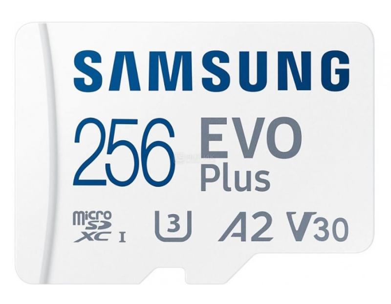 Карта памяти Samsung microSDXC 256GB EVO PLUS Class 10 UHS-I, U3 + SD адаптер MB-MC256KA/KR