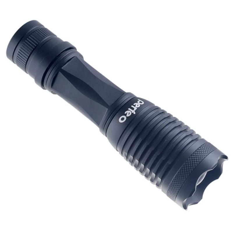 Фонарь Perfeo LT-034-A Black, светодиодный 800LM, CREE T6, аккумулятор 18650+3*AAA, Zoom, 5 режимов