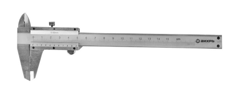Штангенциркуль ШЦ-150 с глубиномером Вихрь (диапазон измерения 0-150мм, цена деления 0,02мм)