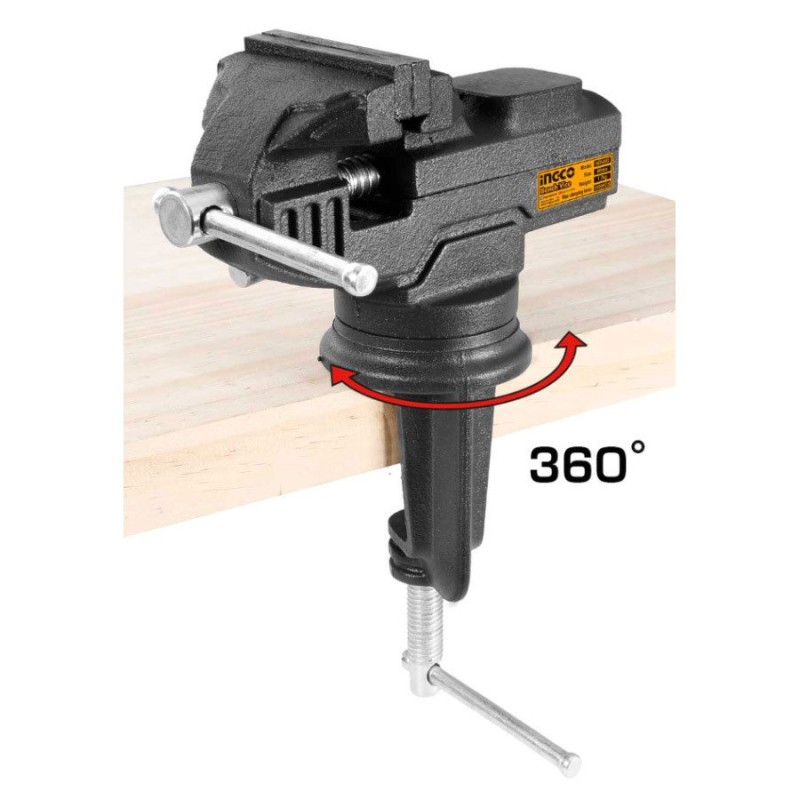 Тиски 60мм слесарные INGCO HBV082