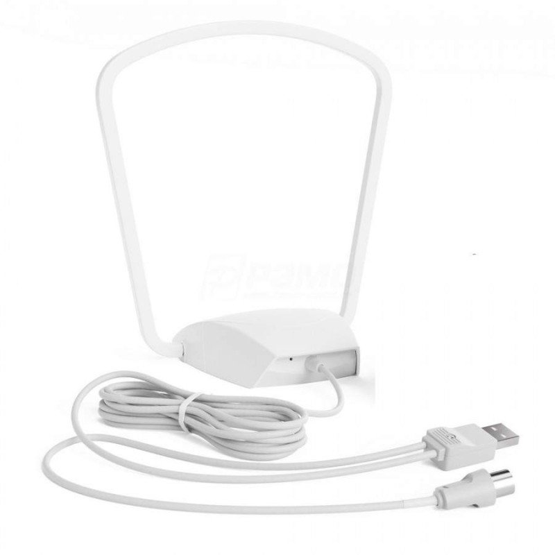Антенна комнатная BAS-5107-USB MINI DIGITAL активная, 33db, пит. от USB-инжект(в/к), подст-ка+присос