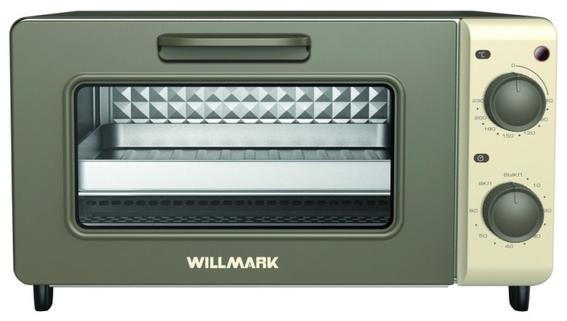 Духовка (мини-печь) WILLMARK WO-181GB бежевый/серый, 18л, 1400Вт, до 230°C