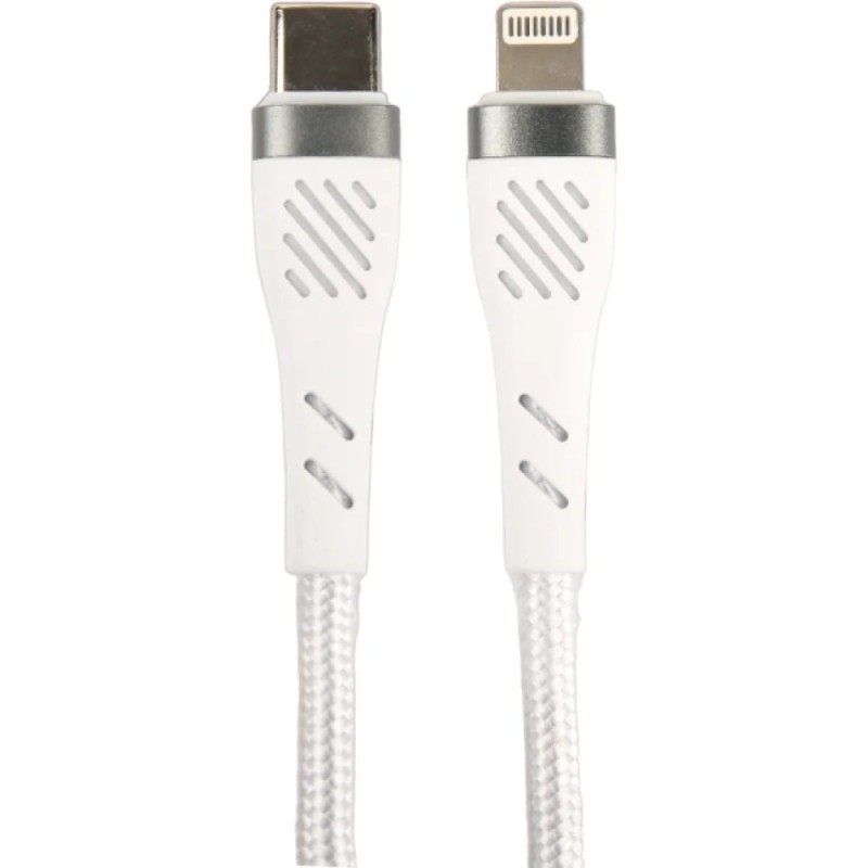 Кабель PERFEO USB C вилка - Lightning вилка, 60W, белый, длина 1 м., POWER (C1004)
