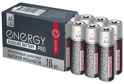 Батарейка алкалиновая LR6/16S (АА) стяжка 16шт Energy Pro