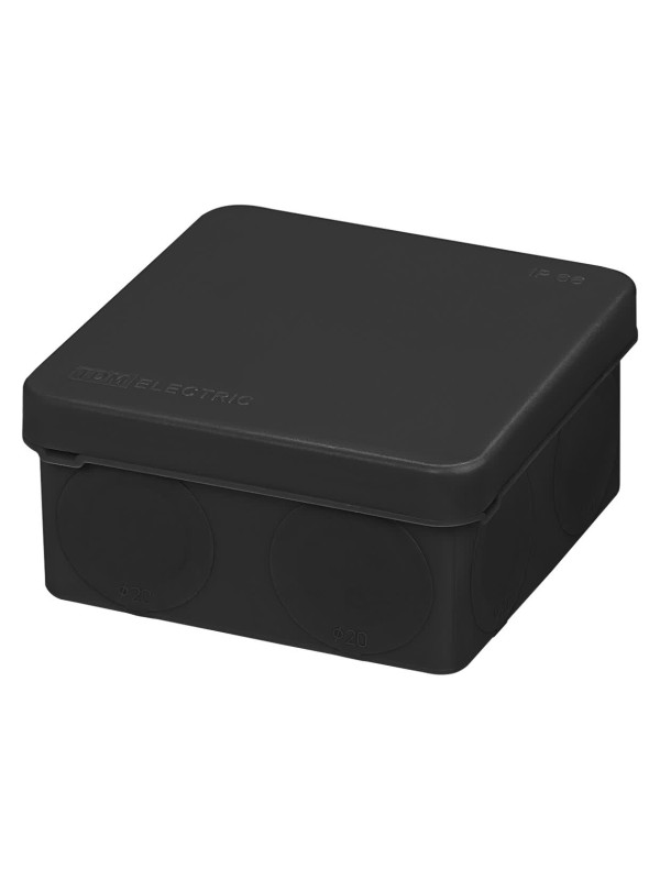 Коробка распред. двухкомпонентная TDM ОУ 80х80х40 8гермов, черный IP66 ПМ SQ1401-2912
