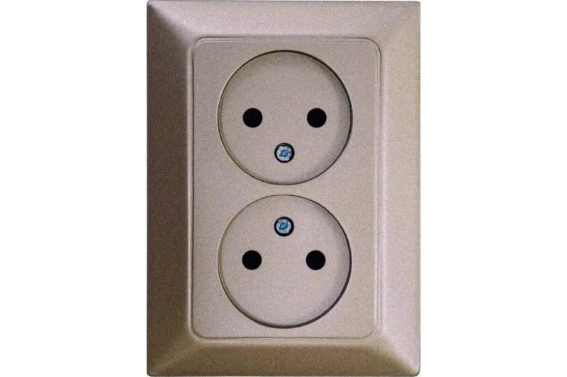 Розетка NE-AD ARAS СУ 2 мест мокко (керамика) 93-125-75-P