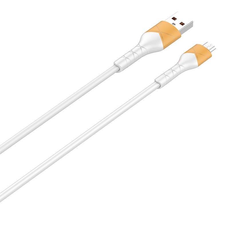 Кабель LDNIO LS802/ USB Micro/ 2m/ 30W/ медь/ Силиконовая оплетка/ White