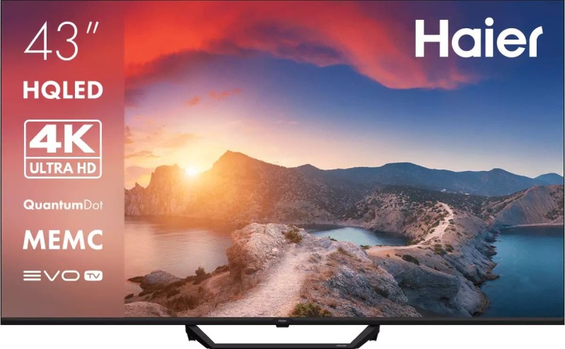 Телевизор 43" Haier Smart TV S2 Pro черный, 4K, HQLED, 280кд/м², 5000:1, DVB-T/T2/C/S/S2