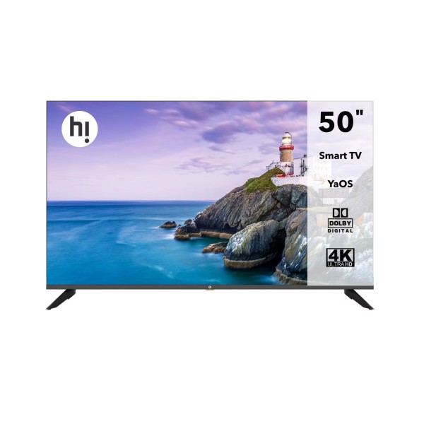 Телевизор 65" Hi HY-65U01FB черный, 4K, 350 кд/кв.м, YaOS+11, DVB-T/T2/C/S/S2