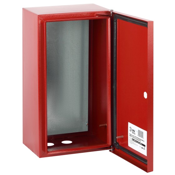 Щит ЭРА SIMPLE с монажной панелью метал ЩМПг-01 (410х220х175) IP54 красный RAL 3000 Б0047699