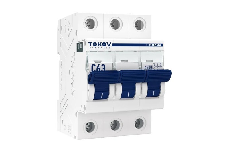Автоматический выкл. TOKOV Electric 3P 63А 4.5кА х-ка C  TKE-PZ45-MCBI-3-63-C